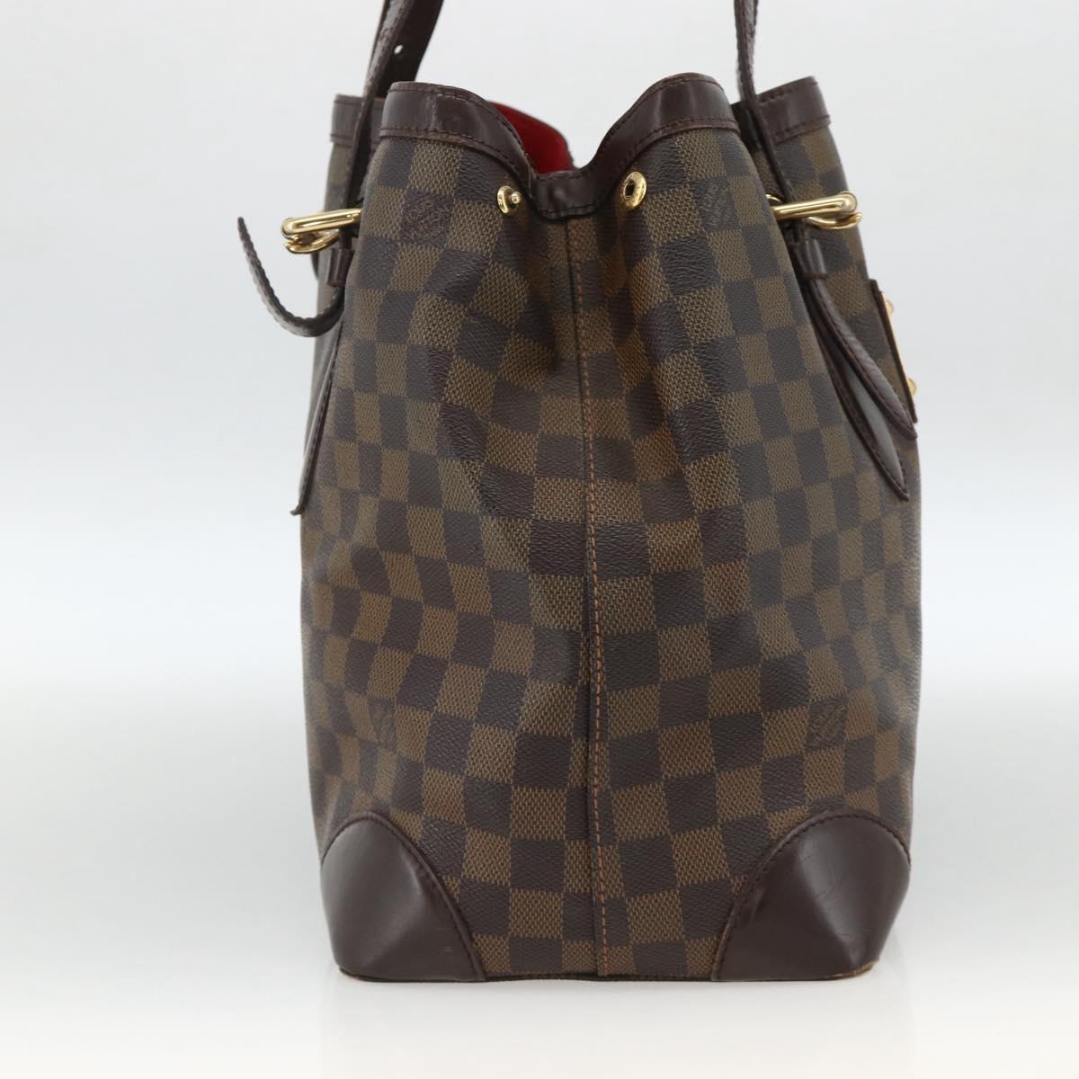 LOUIS VUITTON Damier Ebene Hampstead MM Tote Bag N51204 LV Auth ka3451