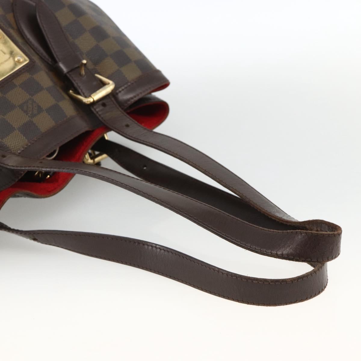 LOUIS VUITTON Damier Ebene Hampstead MM Tote Bag N51204 LV Auth ka3451