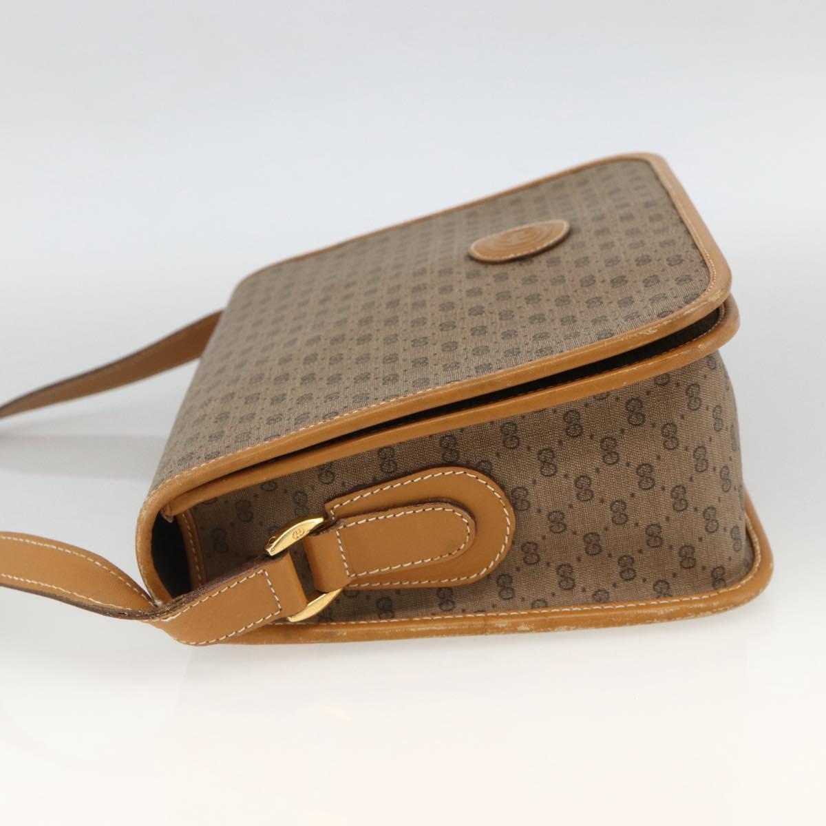 GUCCI Micro GG Supreme Shoulder Bag PVC Beige Gold 001 904 0915 Auth ka3456
