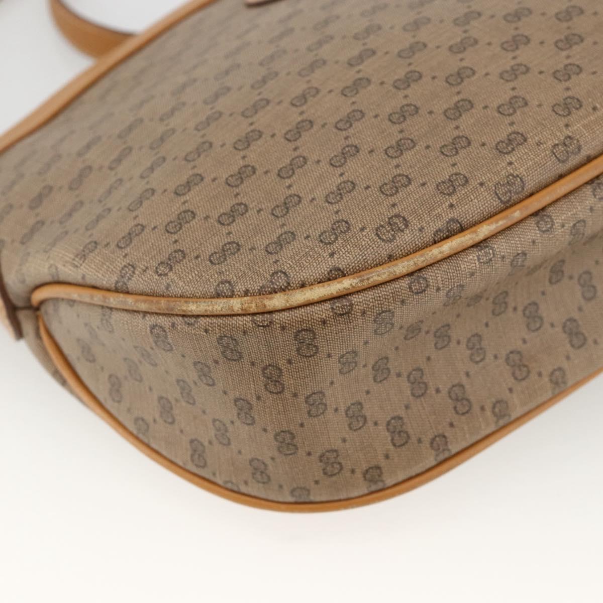 GUCCI Micro GG Supreme Shoulder Bag PVC Beige Gold 007 87 0096 Auth ka3457
