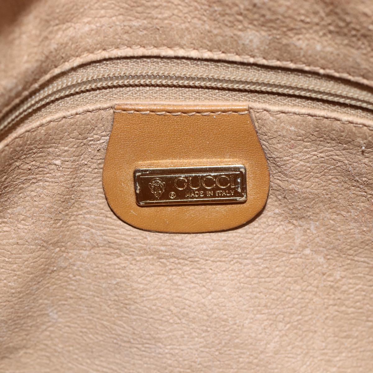 GUCCI Micro GG Supreme Shoulder Bag PVC Beige Gold 007 87 0096 Auth ka3457