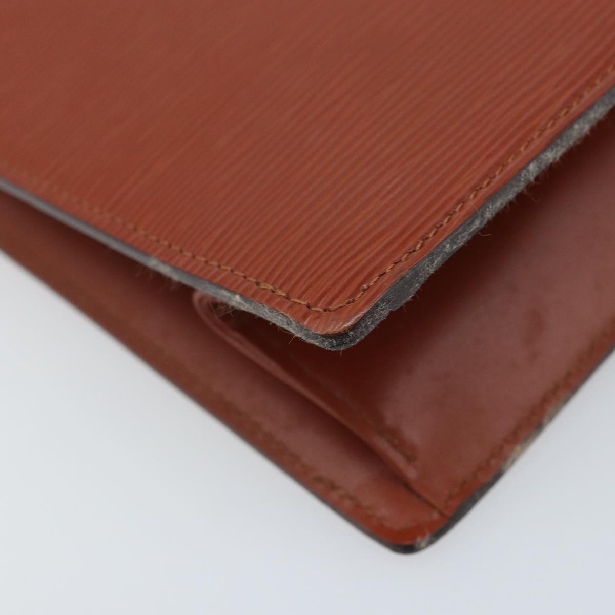 LOUIS VUITTON Epi Trousse Crete Pouch Brown M48403 LV Auth ka3472