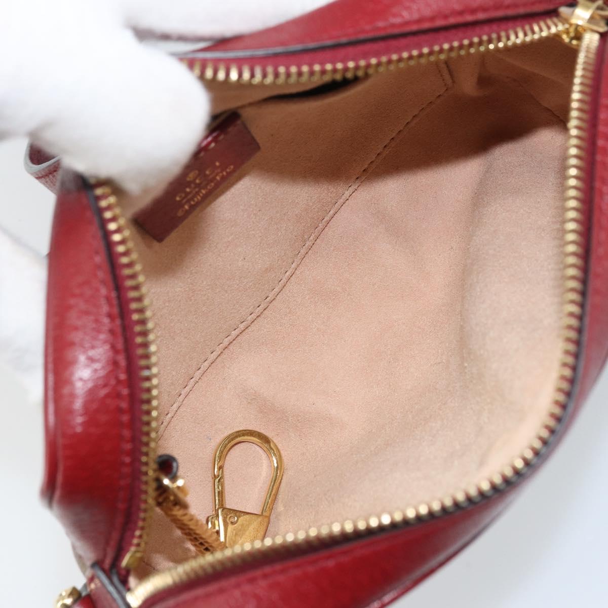 GUCCI Micro GG Supreme Doraemon Bag PVC Beige Gold 647784 Auth ka3475SAM