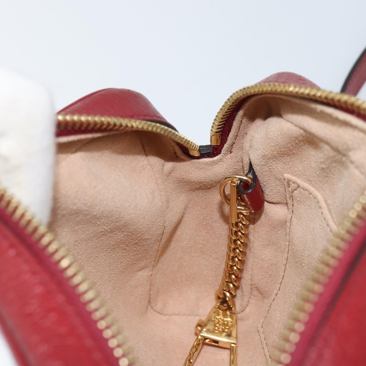 GUCCI Micro GG Supreme Doraemon Bag PVC Beige Gold 647784 Auth ka3475SAM