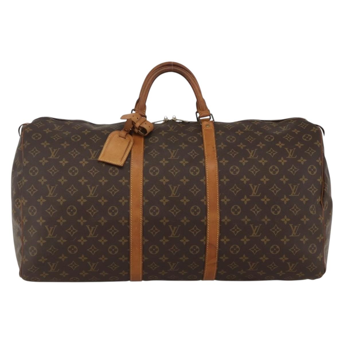 LOUIS VUITTON Monogram Keepall 60 Boston Bag M41422 LV Auth ka3479