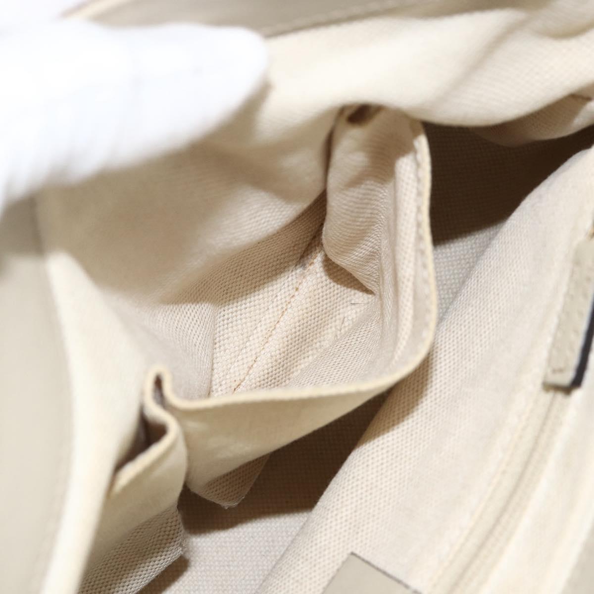GUCCI GG Canvas Shoulder Bag Beige Gold 308452 Auth ka3497