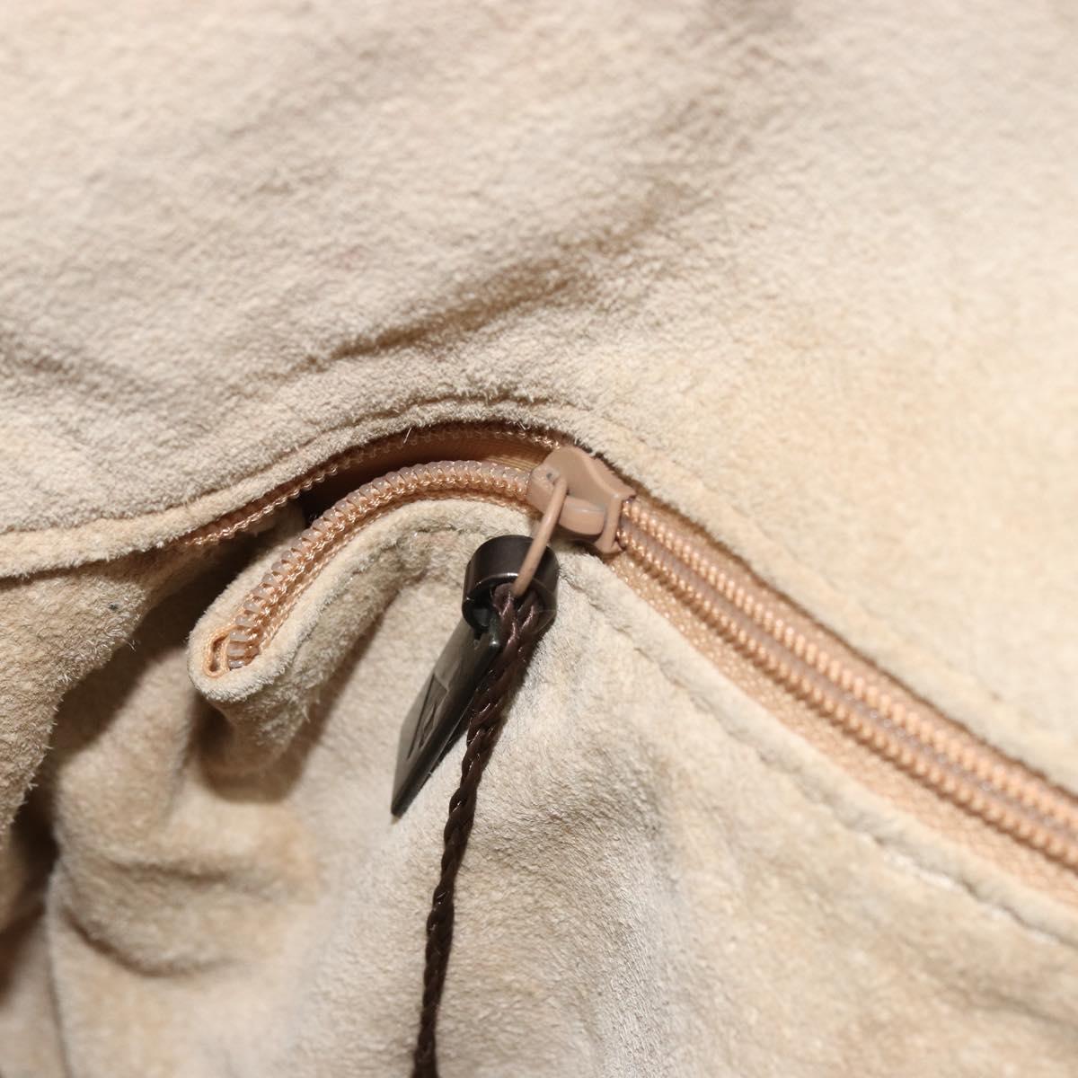 BOTTEGA VENETA INTRECCIATO Shoulder Bag Leather Beige Auth ka3508A