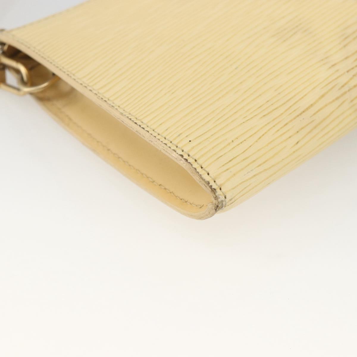 LOUIS VUITTON Epi Pochette Accessoires Pouch Vanilla M5294A LV Auth ka3515