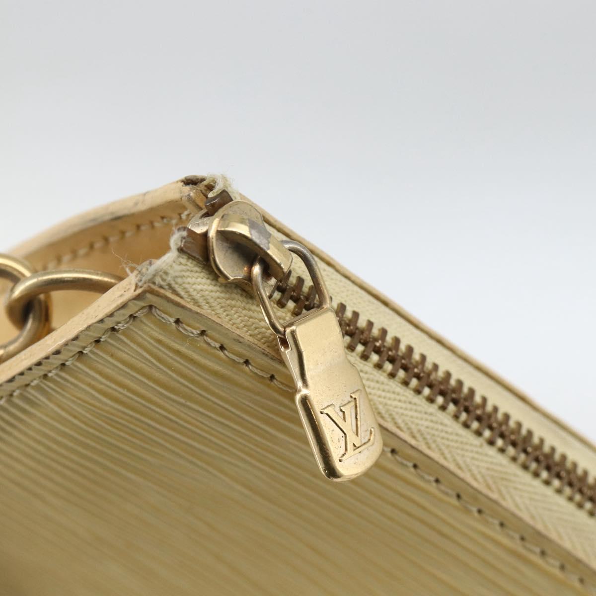 LOUIS VUITTON Epi Pochette Accessoires Pouch Vanilla M5294A LV Auth ka3515