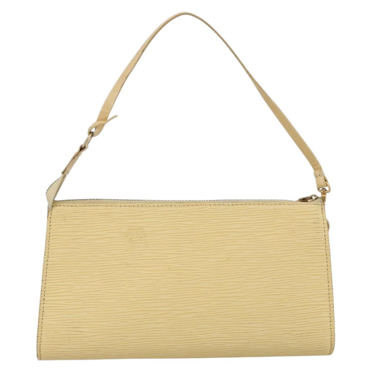 LOUIS VUITTON Epi Pochette Accessoires Pouch Vanilla M5294A LV Auth ka3515