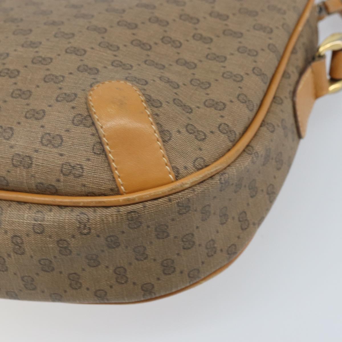 GUCCI Micro GG Supreme Shoulder Bag PVC Beige Gold 001 104 0558 Auth ka3520