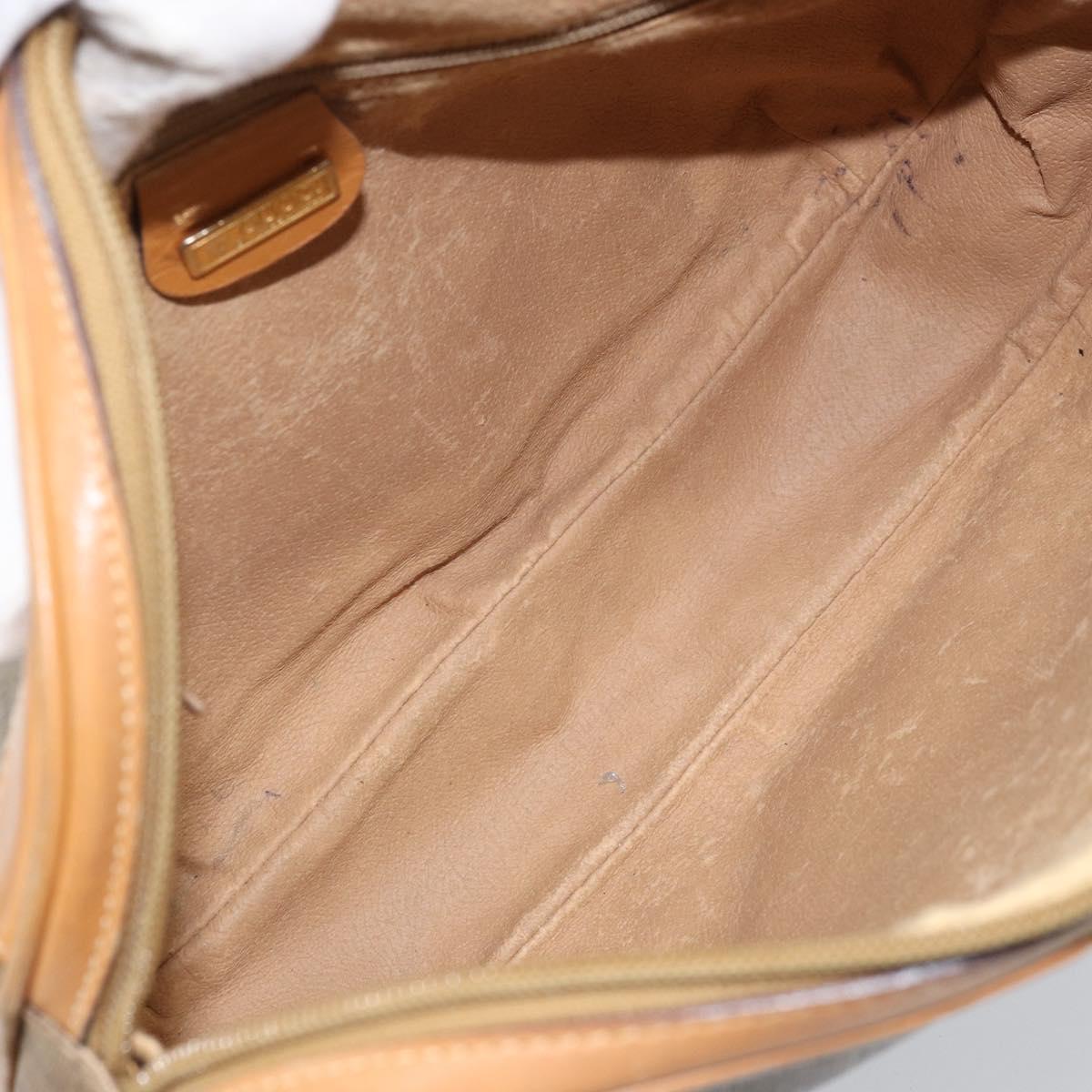 GUCCI Micro GG Supreme Shoulder Bag PVC Beige Gold 001 104 0558 Auth ka3520
