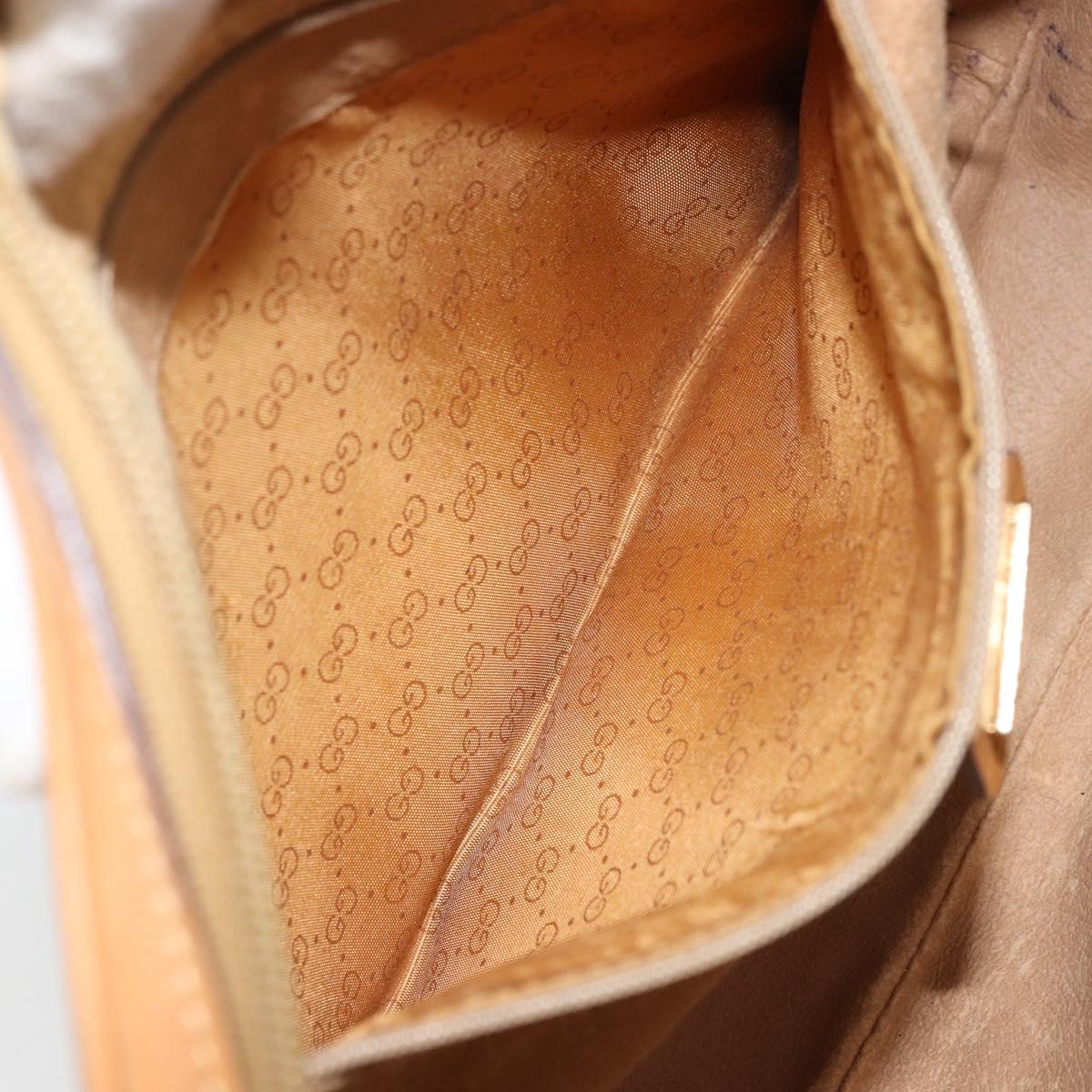 GUCCI Micro GG Supreme Shoulder Bag PVC Beige Gold 001 104 0558 Auth ka3520