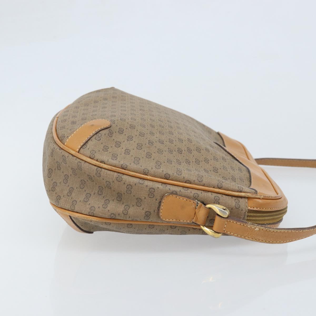 GUCCI Micro GG Supreme Shoulder Bag PVC Beige Gold 001 104 0558 Auth ka3520
