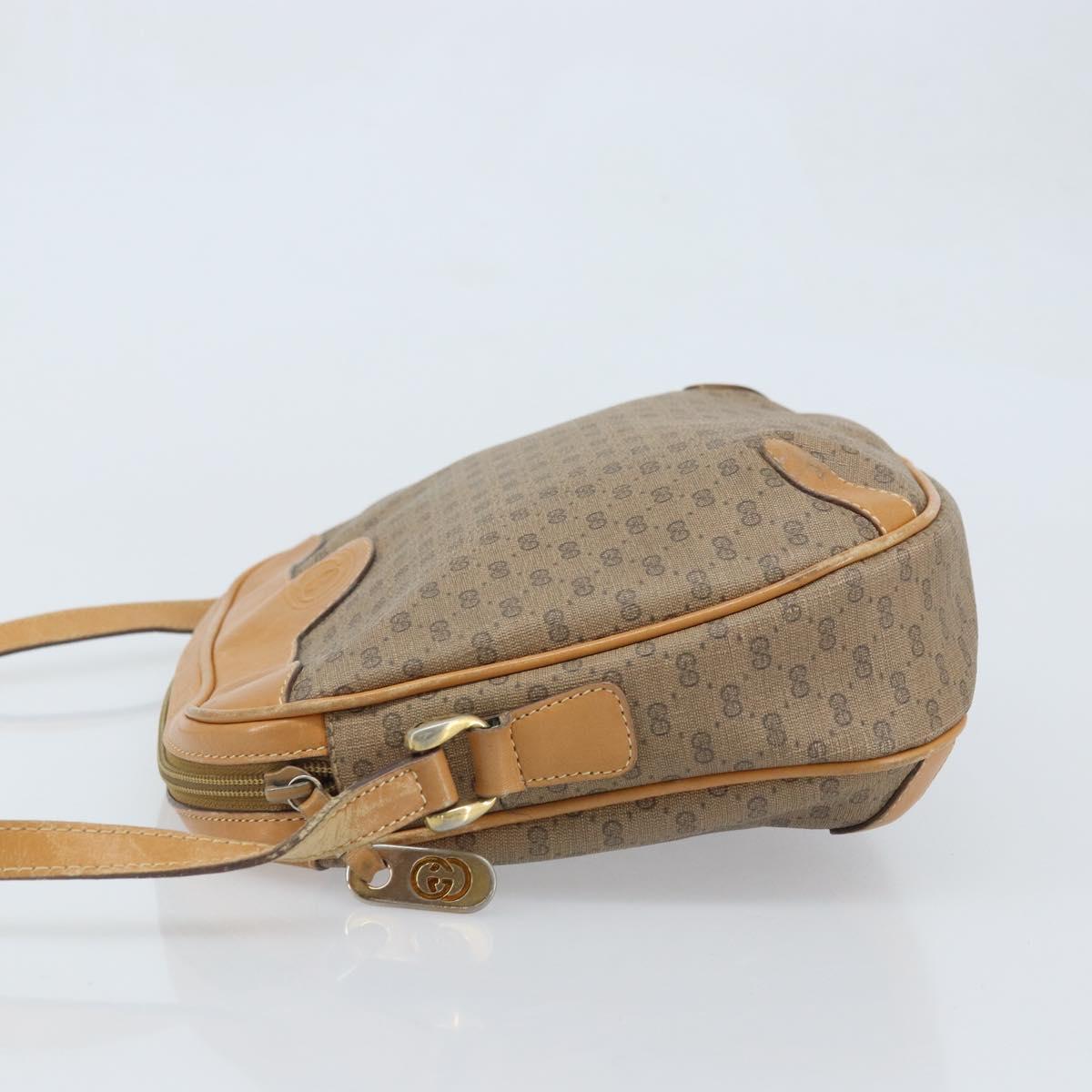 GUCCI Micro GG Supreme Shoulder Bag PVC Beige Gold 001 104 0558 Auth ka3520