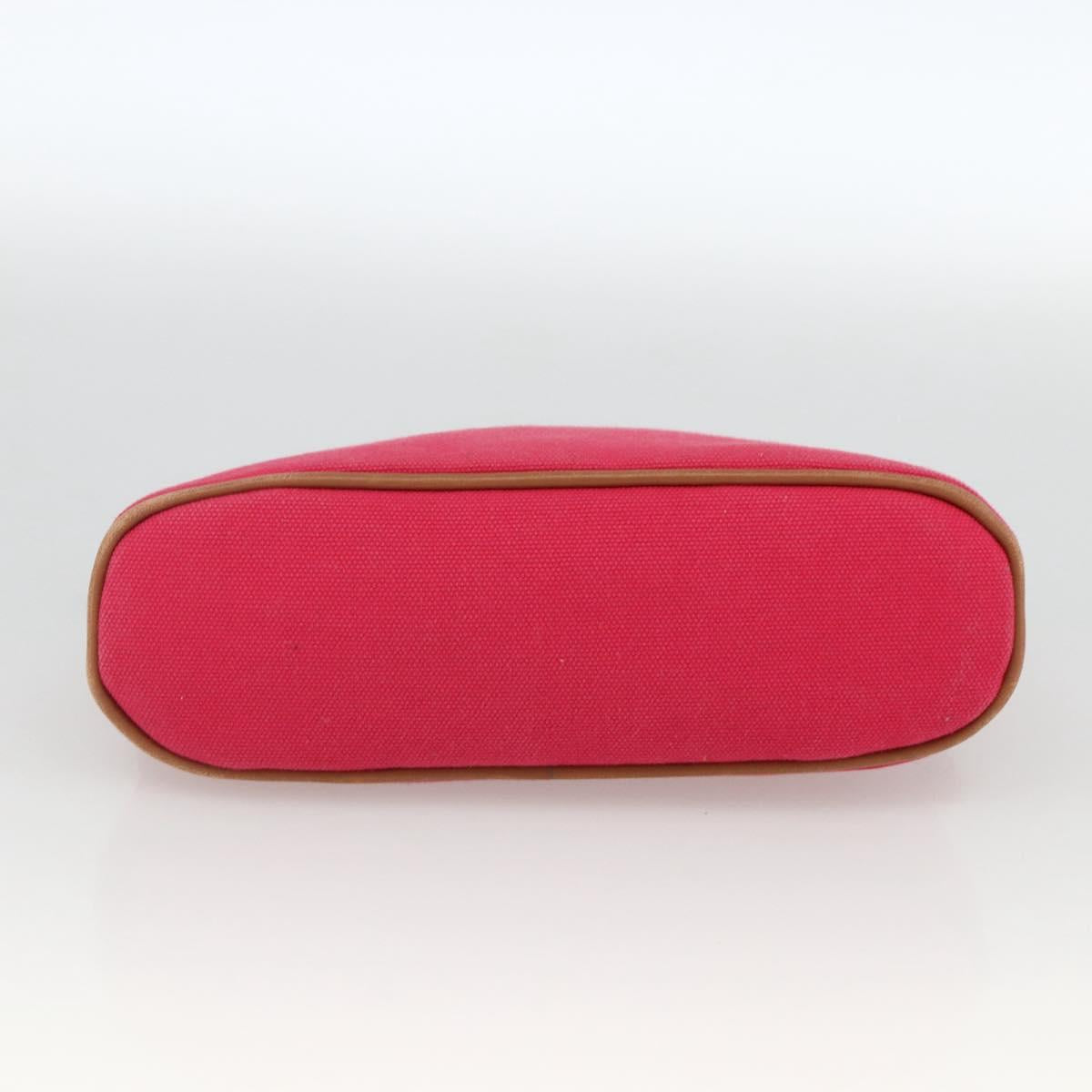 HERMES Bolide MM Pouch Canvas Red Silver Auth ka3522