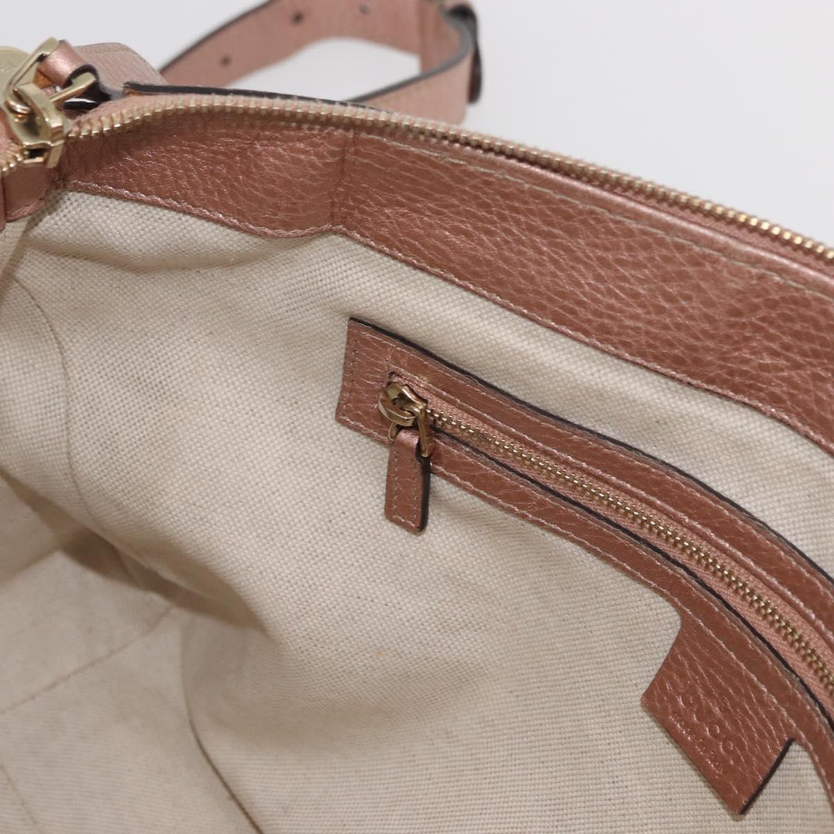 GUCCI Tote Bag Leather 2way Pink Gold 282300 Auth ka3524
