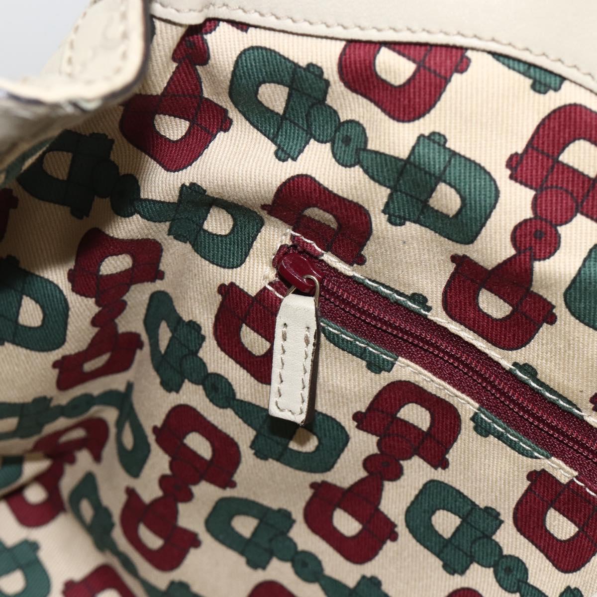 GUCCI Sukey GG Canvas Guccissima Hand Bag Leather White Gold 211944 Auth ka3525A