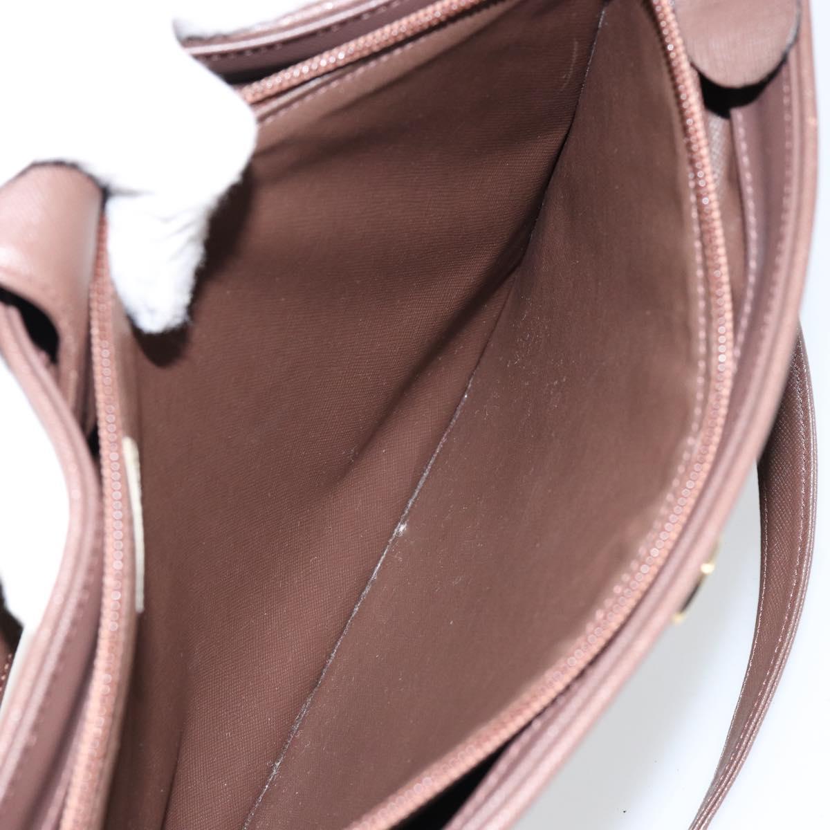 Burberrys Nova Check Shoulder Bag Canvas Beige Gold Auth ka353