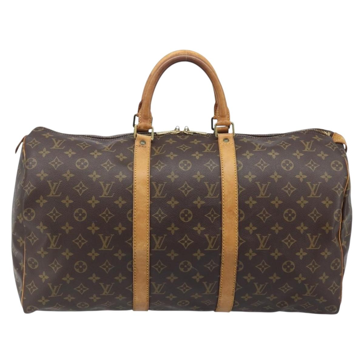 LOUIS VUITTON Monogram Keepall 50 Boston Bag M41426 LV Auth ka3540