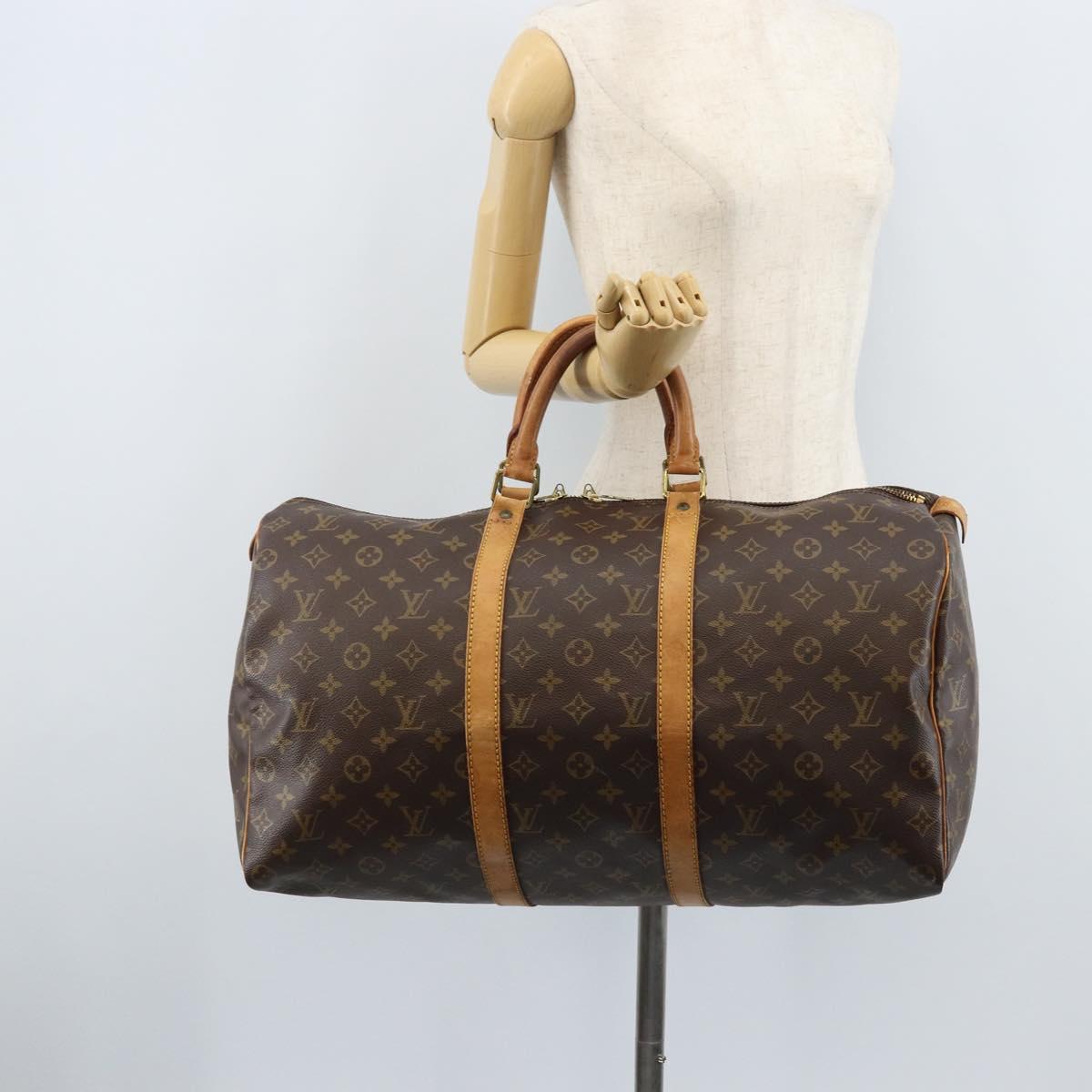 LOUIS VUITTON Monogram Keepall 50 Boston Bag M41426 LV Auth ka3540
