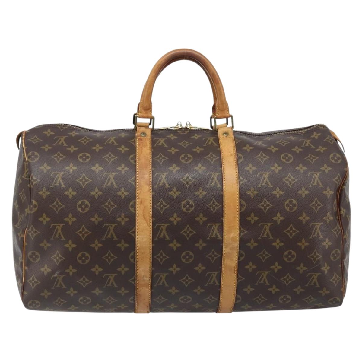 LOUIS VUITTON Monogram Keepall 50 Boston Bag M41426 LV Auth ka3540