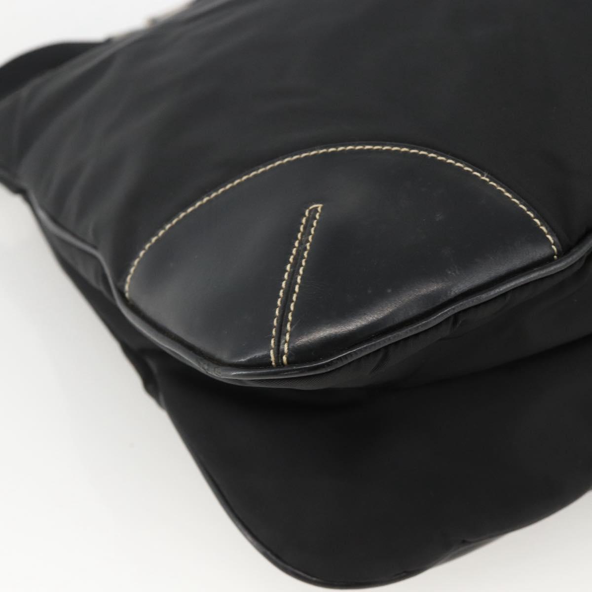 PRADA Shoulder Bag Nylon Black Silver Auth ka3541
