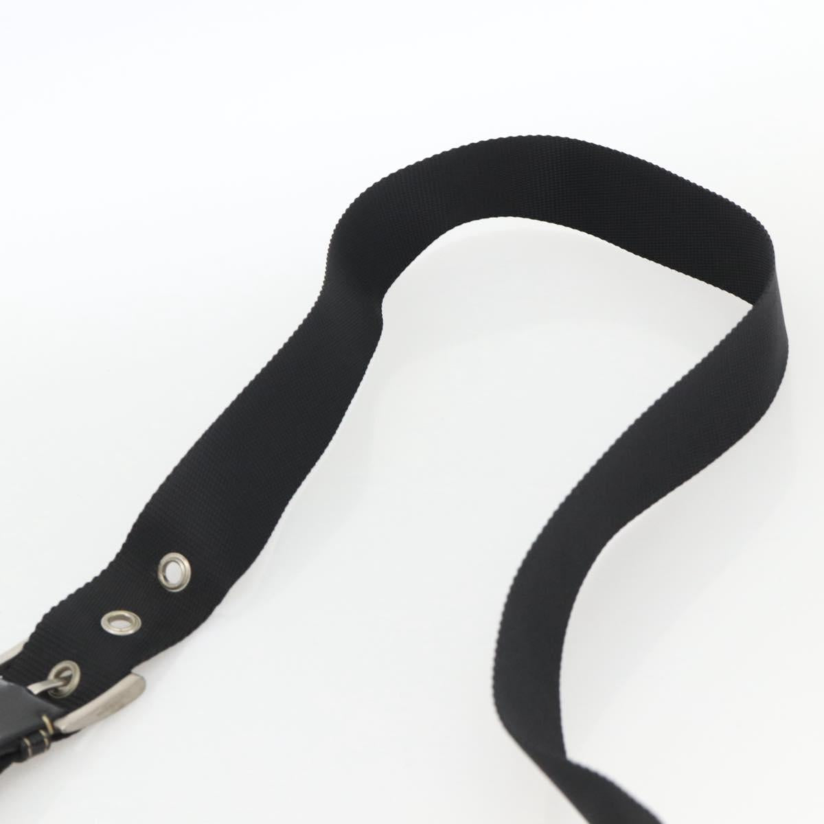 PRADA Shoulder Bag Nylon Black Silver Auth ka3541