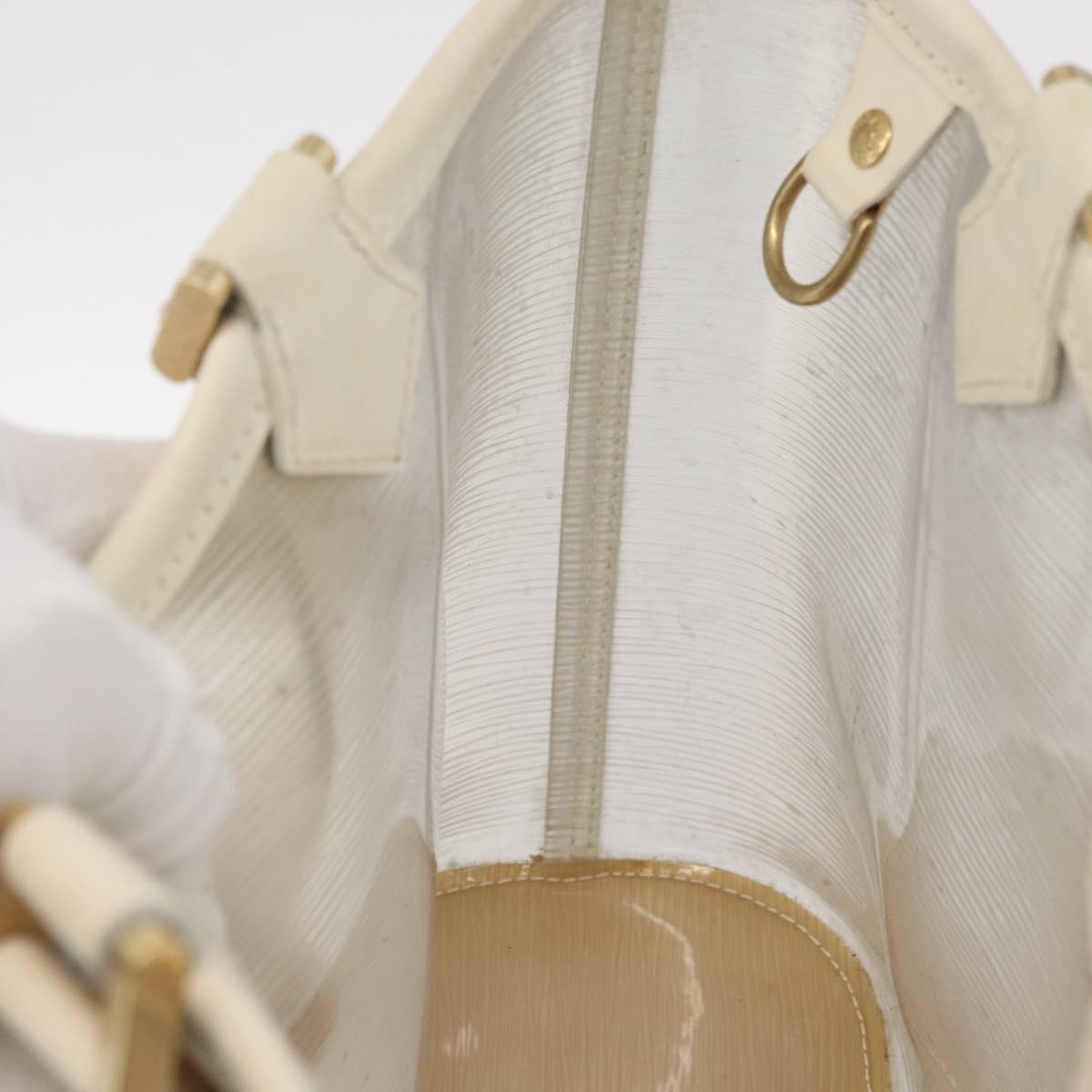 LOUIS VUITTON Epi Plage Mini lagoon Bay Hand Bag White M92263 LV Auth ka3546