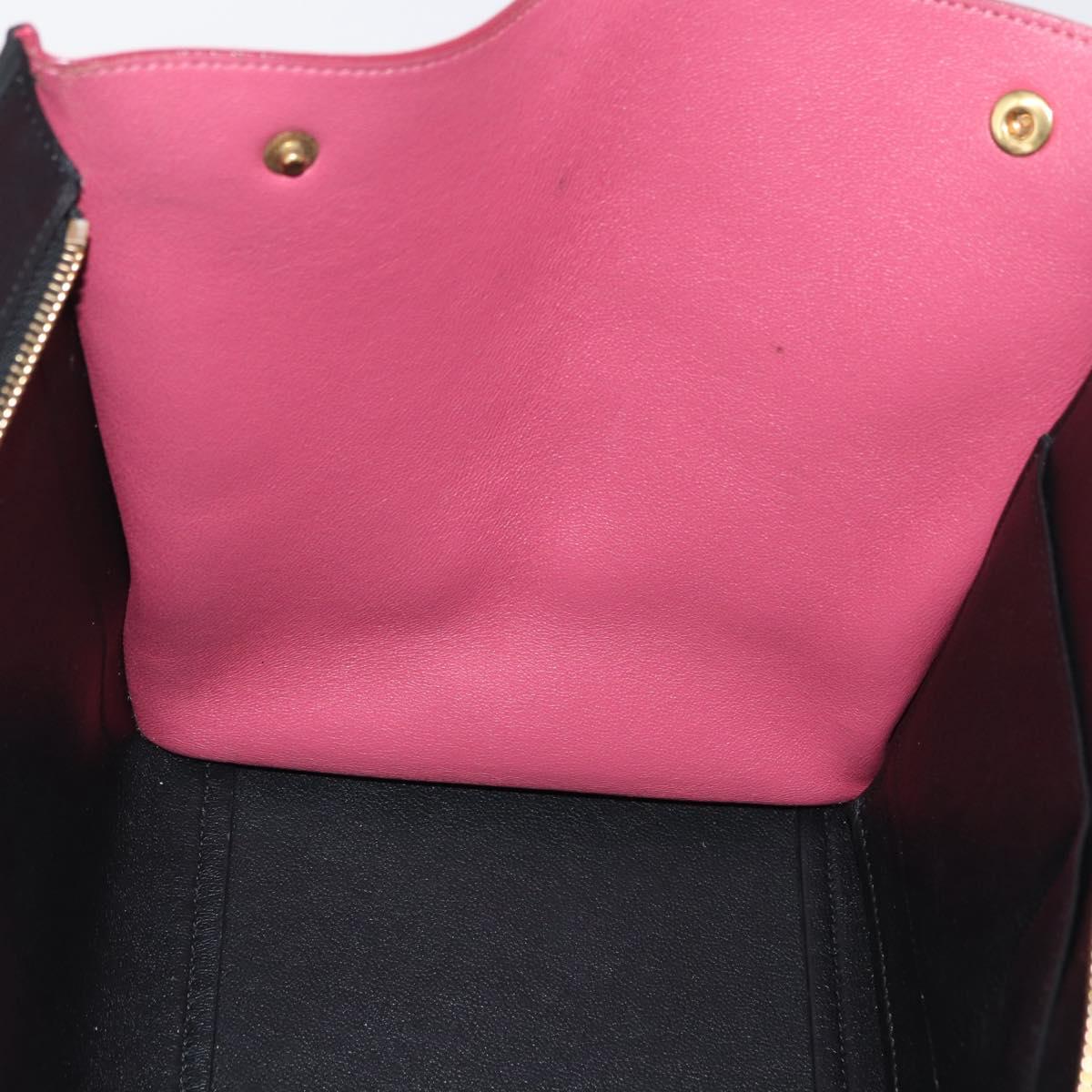 CELINE Trapeze Hand Bag Suede Leather 2way Pink Beige Auth ka3552A