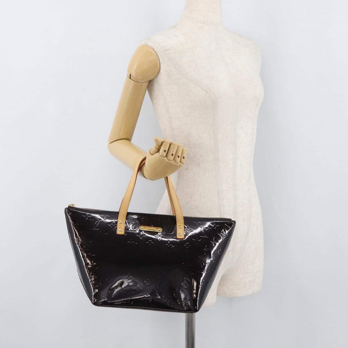 LOUIS VUITTON Monogram Vernis Bellevue GM Tote Bag Amarante M93589 Auth ka3556A