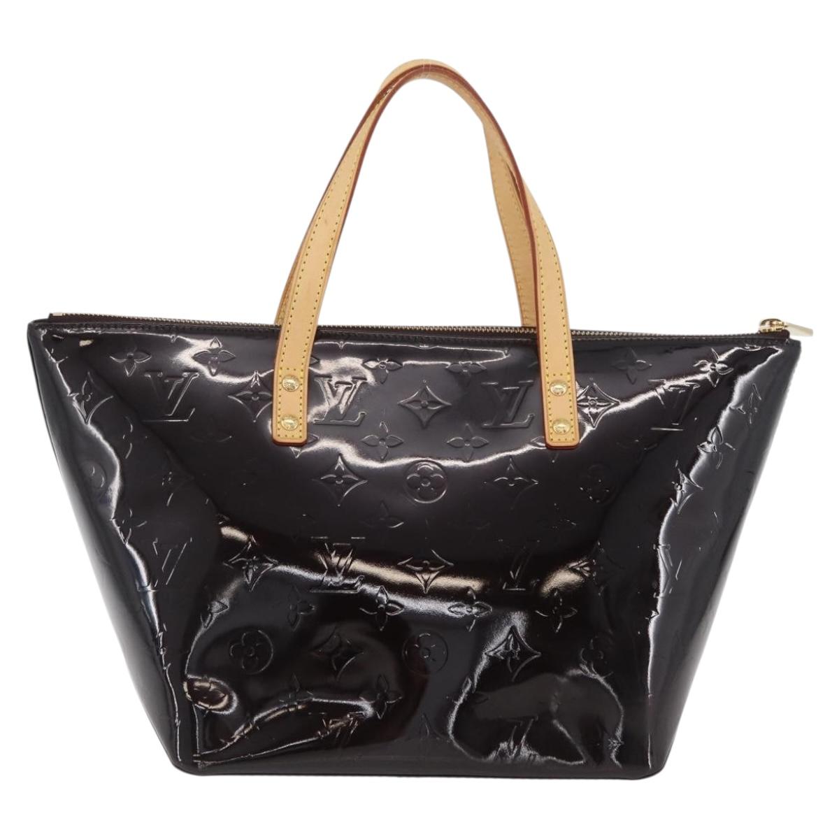 LOUIS VUITTON Monogram Vernis Bellevue GM Tote Bag Amarante M93589 Auth ka3556A