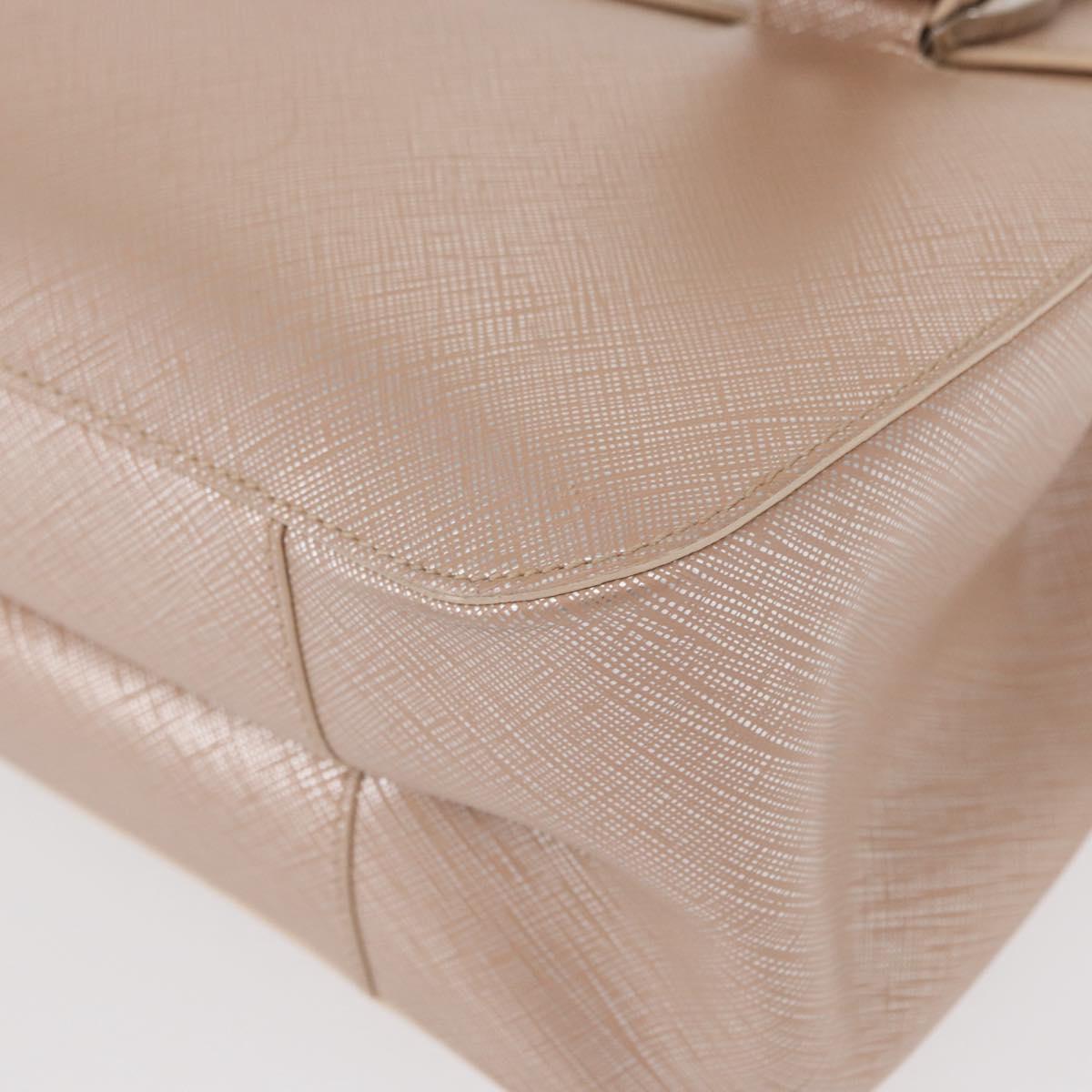 Salvatore Ferragamo Gancini Shoulder Bag Leather Pink Silver Auth ka356