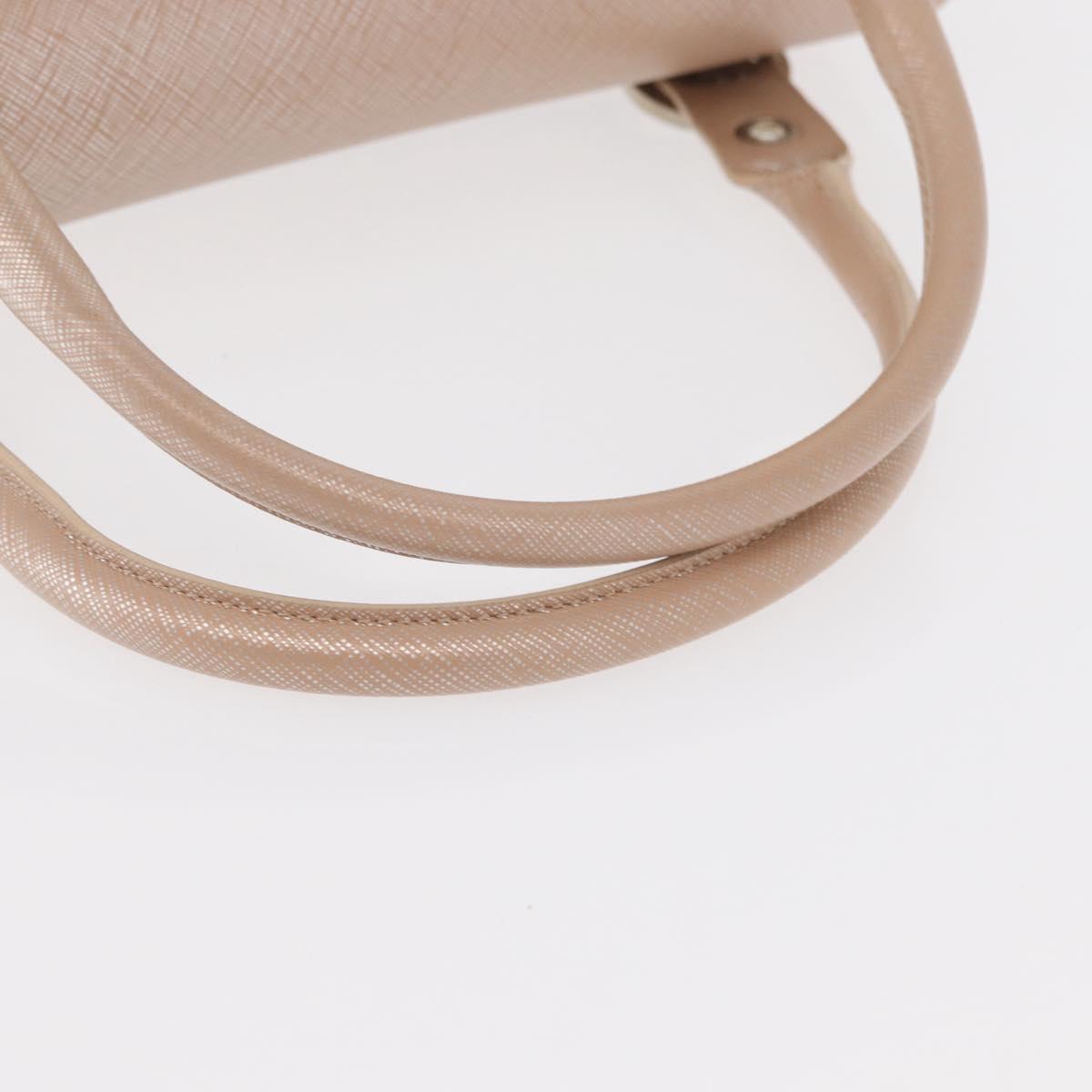 Salvatore Ferragamo Gancini Shoulder Bag Leather Pink Silver Auth ka356