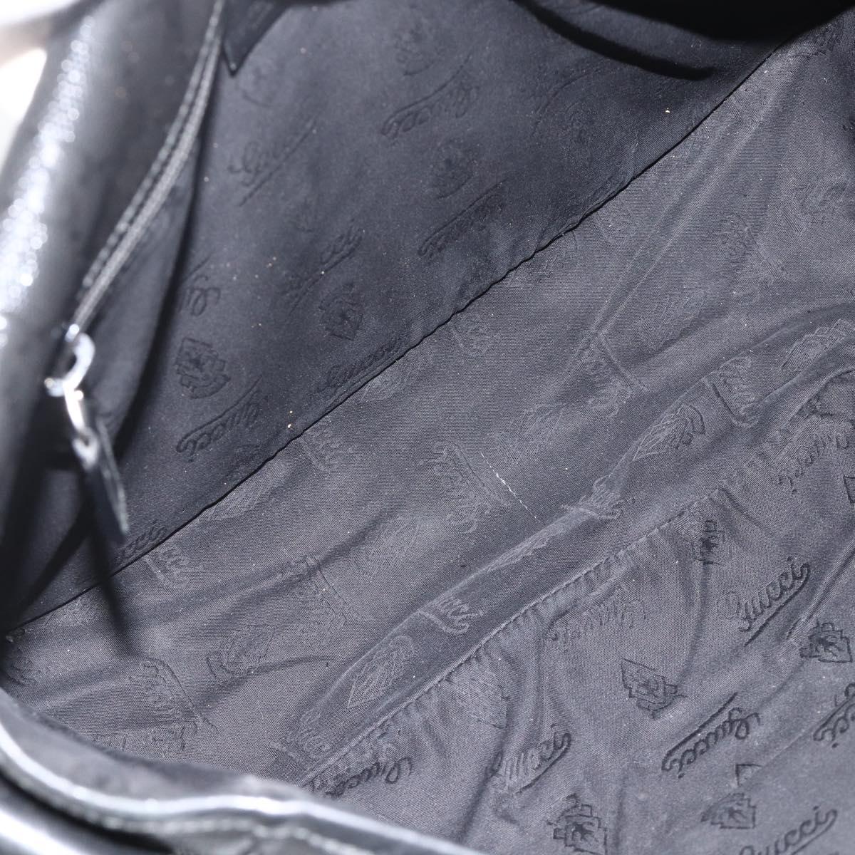 GUCCI GG Implementation Shoulder Bag PVC Black Silver 201732 Auth ka3564