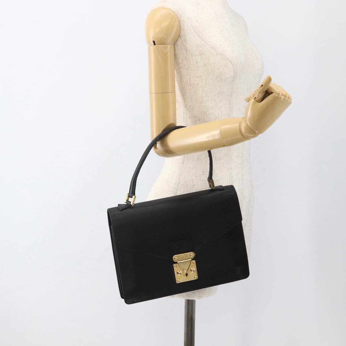 LOUIS VUITTON Epi Concorde Hand Bag Black M52132 LV Auth ka3570