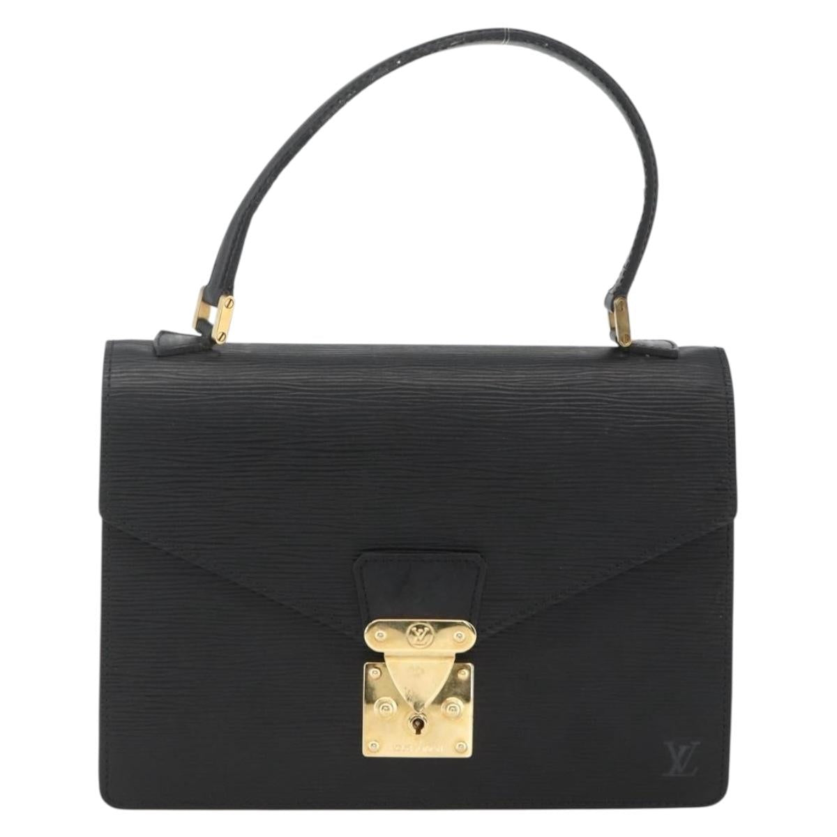 LOUIS VUITTON Epi Concorde Hand Bag Black M52132 LV Auth ka3570