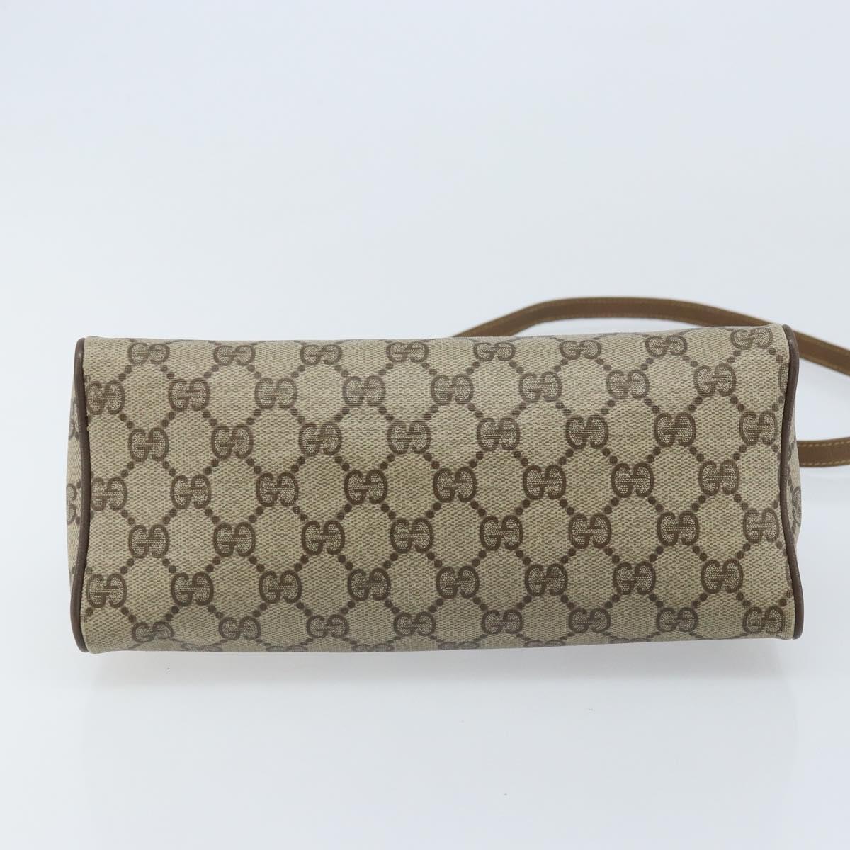 GUCCI GG Supreme Shoulder Bag PVC Beige Gold 89 01 021 Auth ka3575