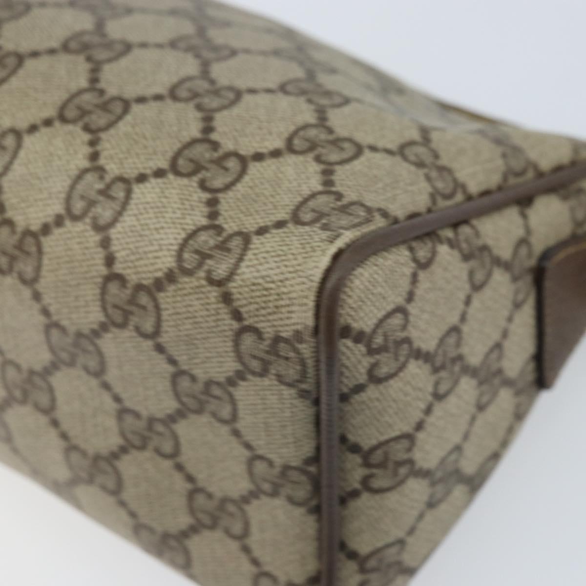 GUCCI GG Supreme Shoulder Bag PVC Beige Gold 89 01 021 Auth ka3575
