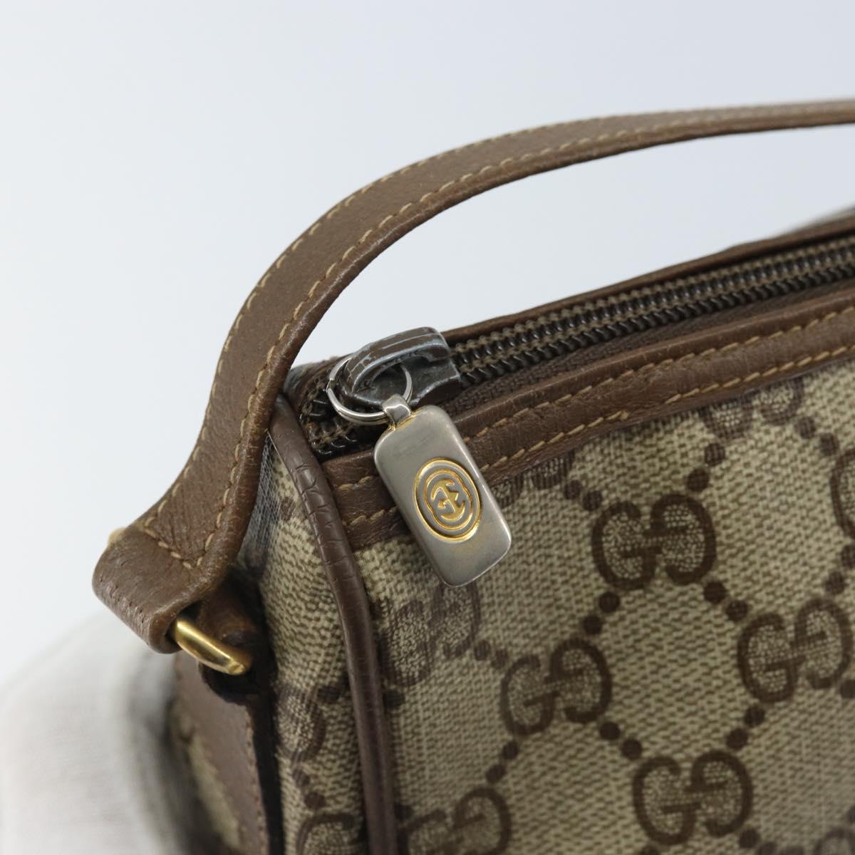 GUCCI GG Supreme Shoulder Bag PVC Beige Gold 89 01 021 Auth ka3575