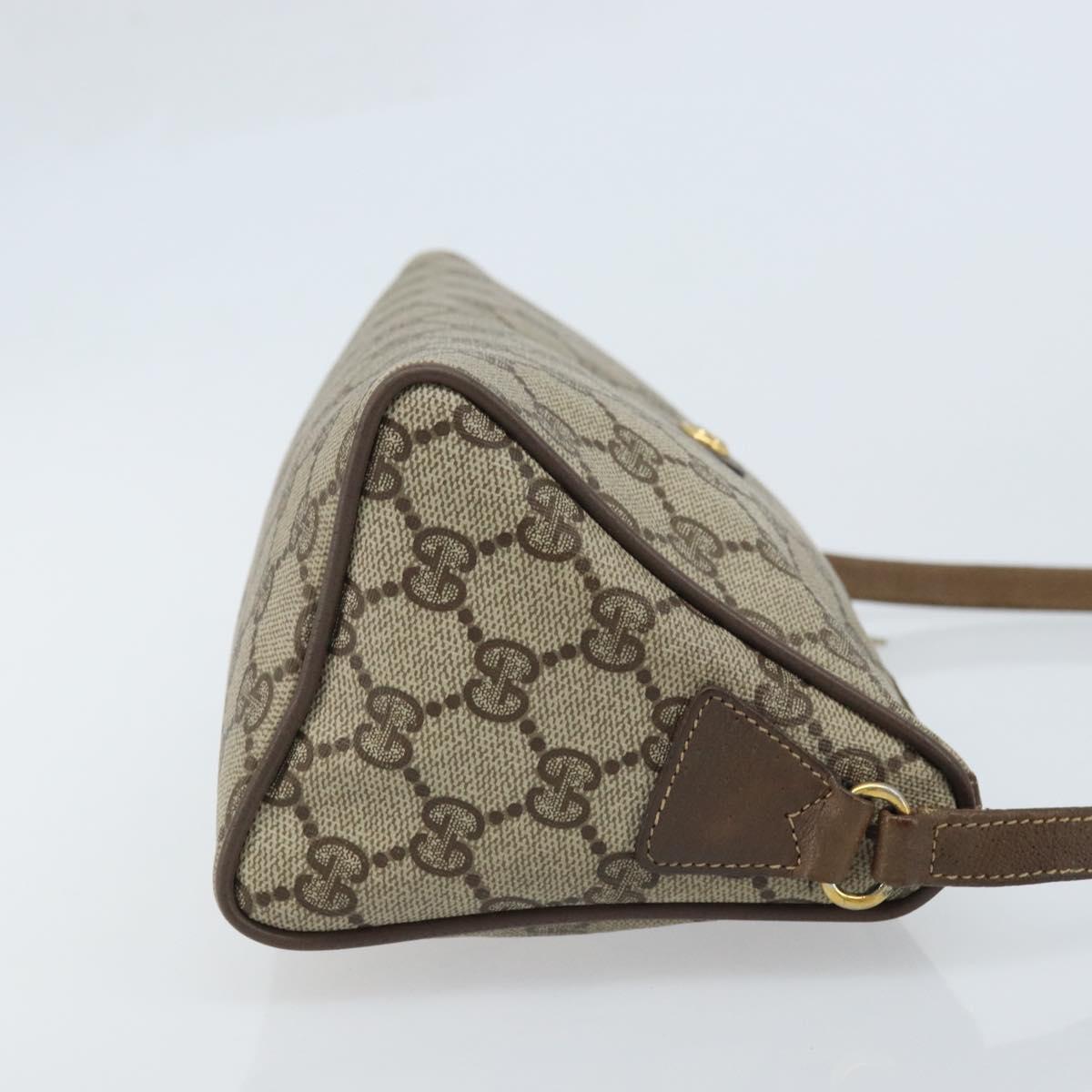 GUCCI GG Supreme Shoulder Bag PVC Beige Gold 89 01 021 Auth ka3575