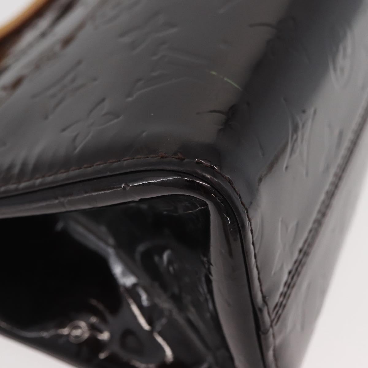LOUIS VUITTON Monogram Vernis Roxbury Drive Hand Bag Amarante M91995 Auth ka3576