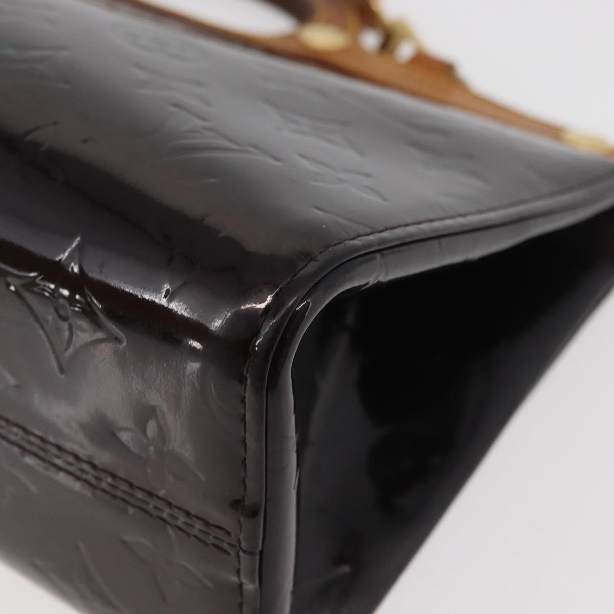 LOUIS VUITTON Monogram Vernis Roxbury Drive Hand Bag Amarante M91995 Auth ka3576