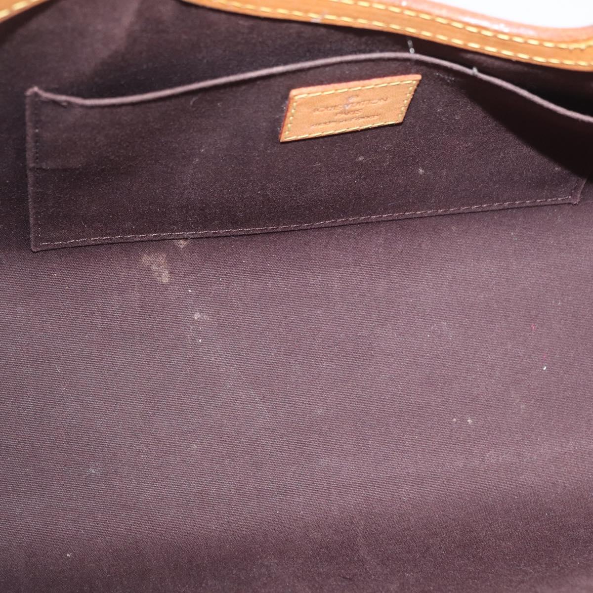 LOUIS VUITTON Monogram Vernis Roxbury Drive Hand Bag Amarante M91995 Auth ka3576