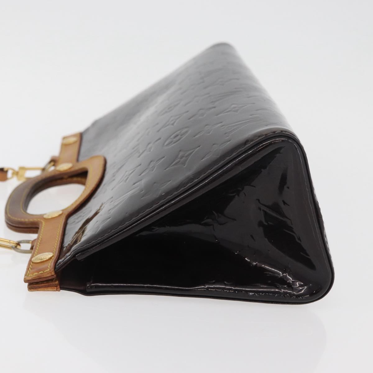 LOUIS VUITTON Monogram Vernis Roxbury Drive Hand Bag Amarante M91995 Auth ka3576