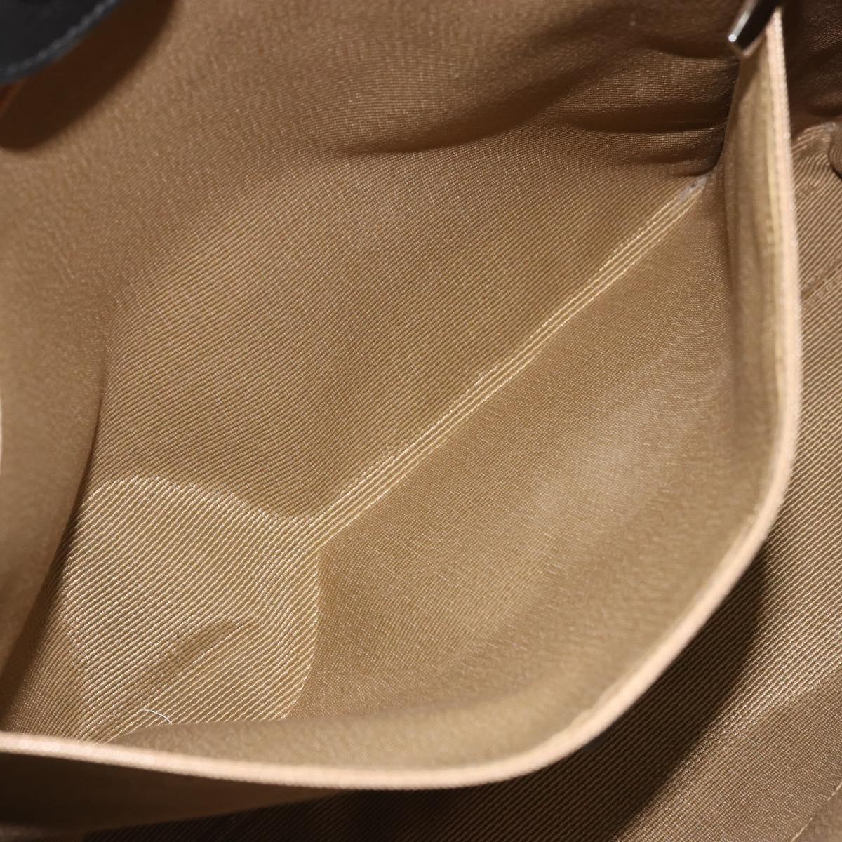 Salvatore Ferragamo Tote Bag Canvas Black Silver Auth ka3582