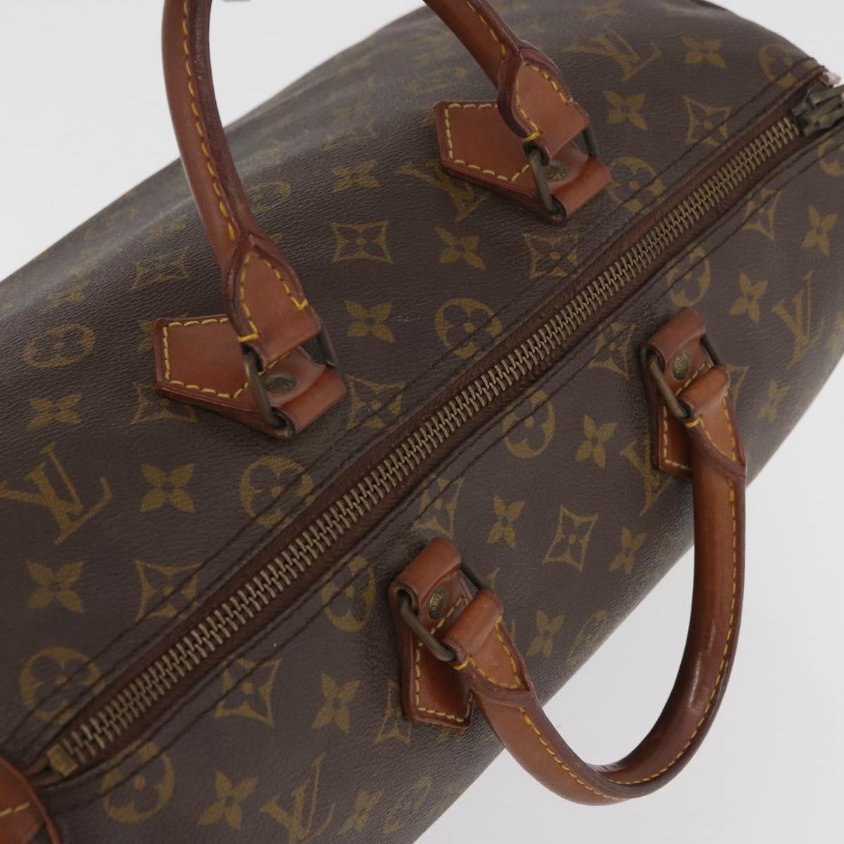 LOUIS VUITTON Monogram Speedy 30 Hand Bag M41526 LV Auth ka3583