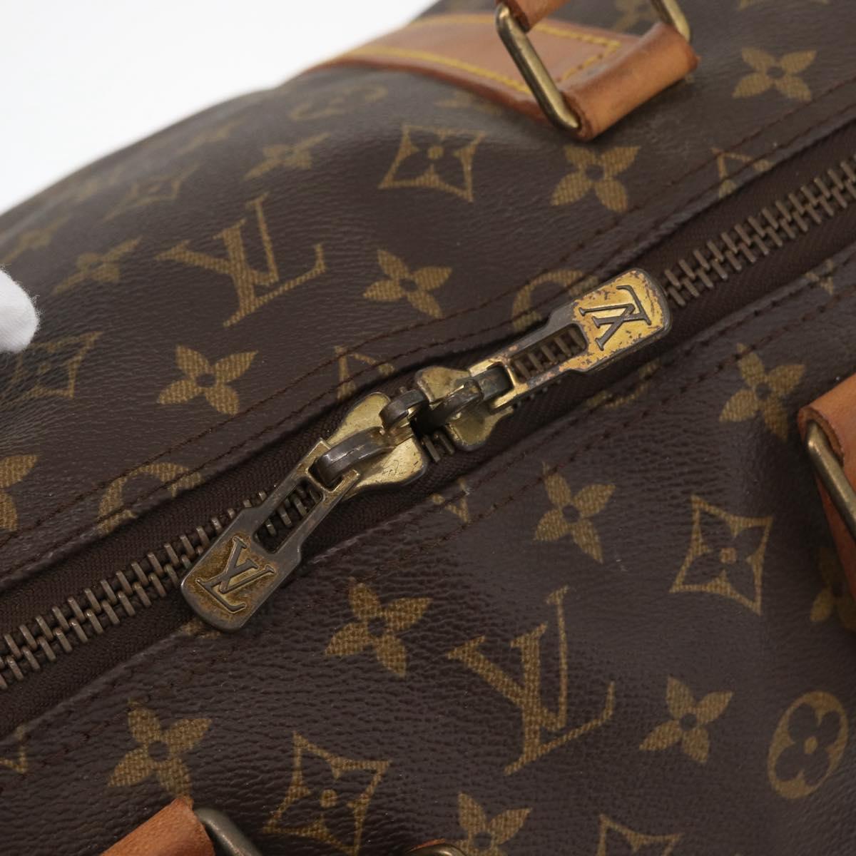 LOUIS VUITTON Monogram Keepall Bandouliere 60 Boston Bag M41412 LV Auth ka3589