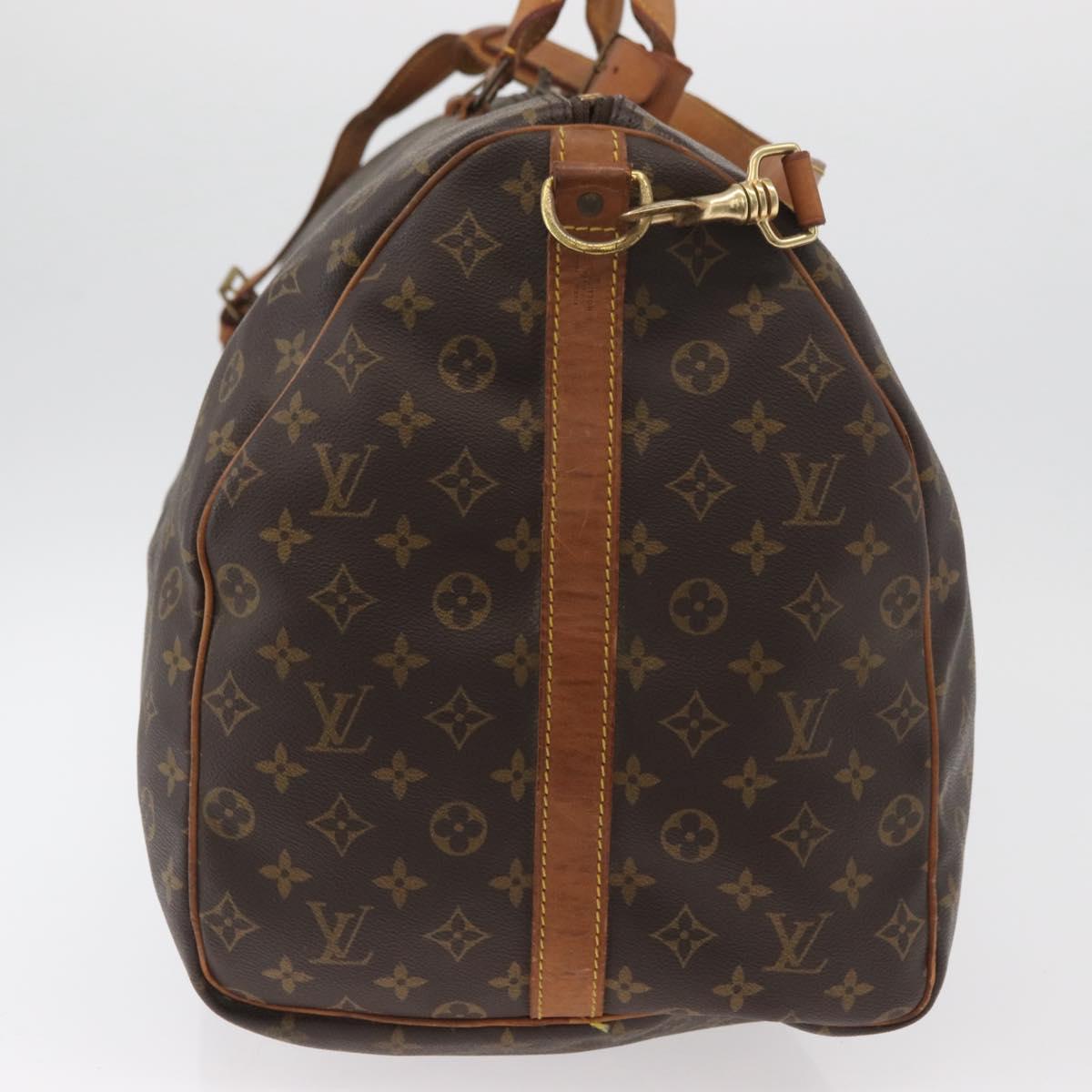 LOUIS VUITTON Monogram Keepall Bandouliere 60 Boston Bag M41412 LV Auth ka3589