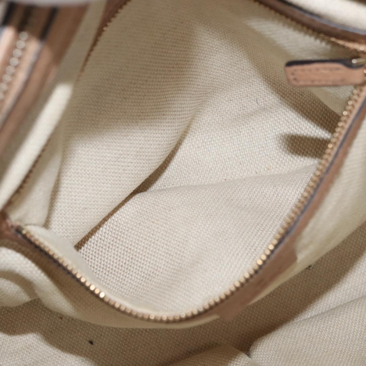 GUCCI Soho Interlocking Hand Bag Leather 2way Gold Beige 369176 Auth ka3592